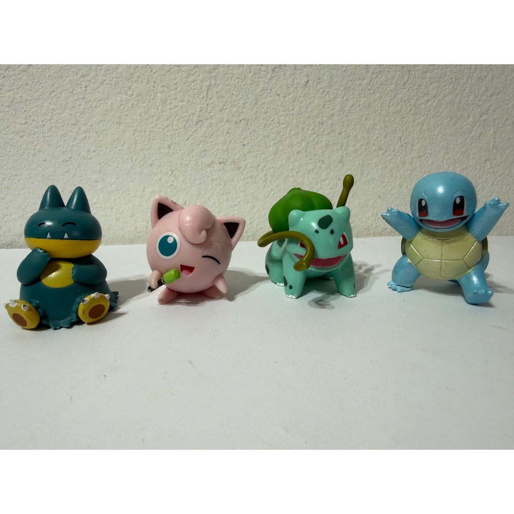 Pokemon Battle Figure LOT Munchlax Jigglypuff Bulbasaur Squirtle Jazwares WCT